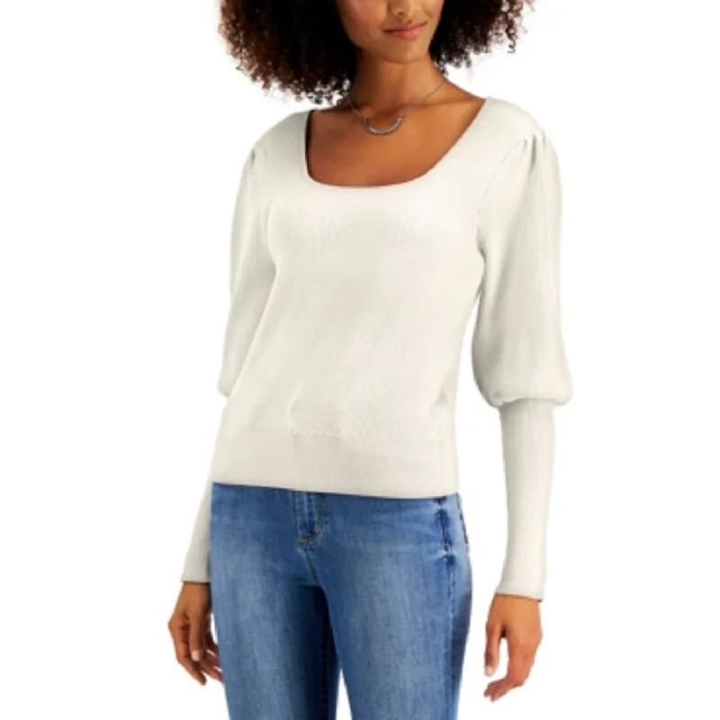 Willow Drive Women's Puff-Sleeve Sweater White Size Extra Small - X-Small