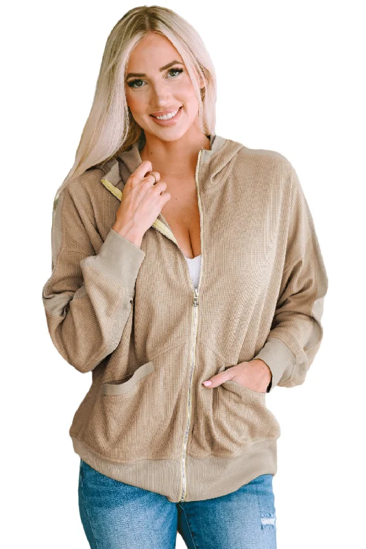 Plus Size Relaxed Fit Hooded Coat