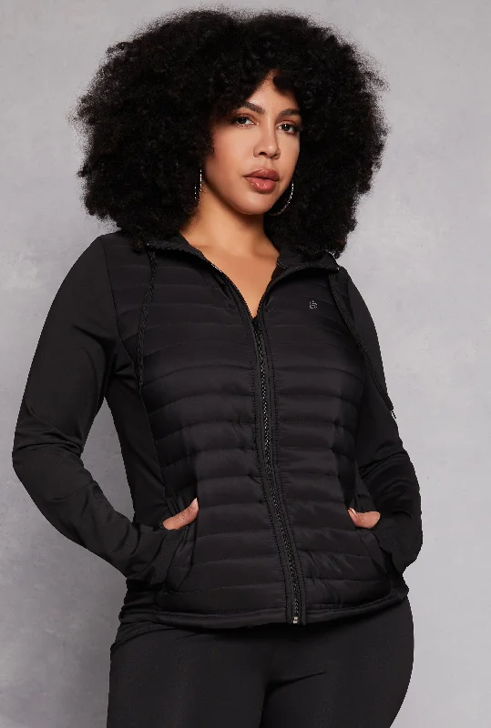 Plus Size Puffer Track Jacket