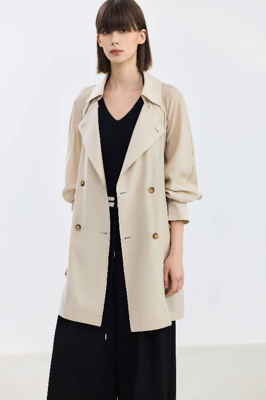 LILY British Retro Trench Coat