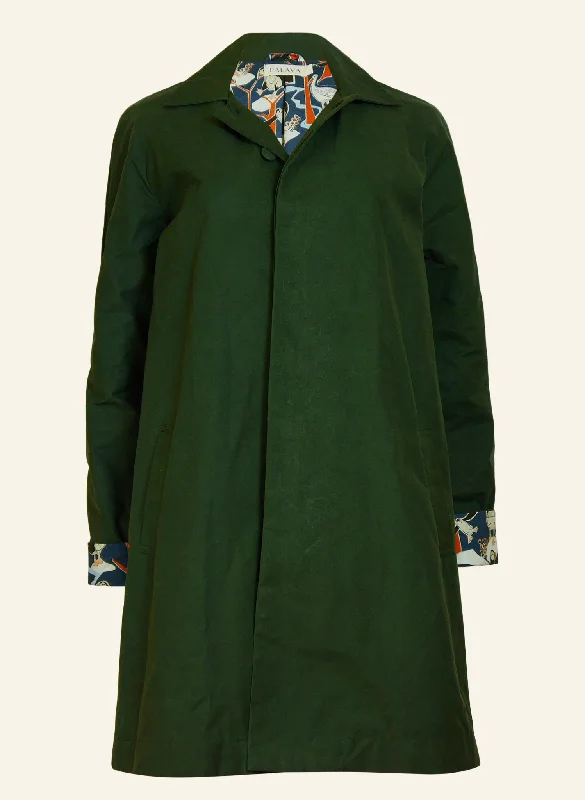 Heritage - Dark Green Trench Coat Puffin Lining