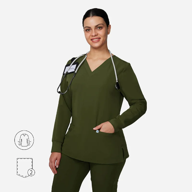 Blanche V-neck Longsleeve Scrub Top