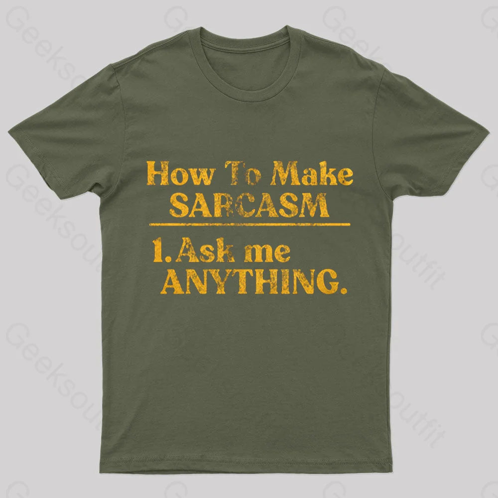 How To Make Sarcasm Nerd T-Shirt