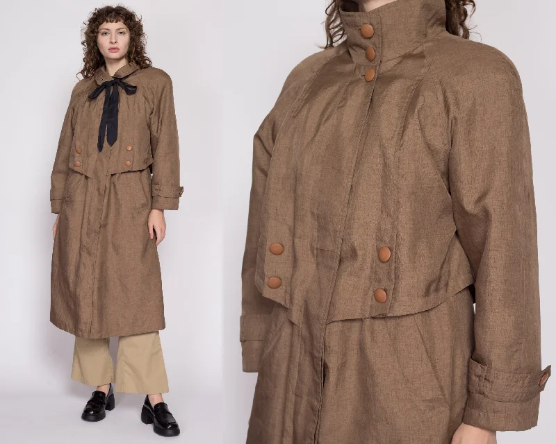 Medium 80s Brown New Wave Trench Coat