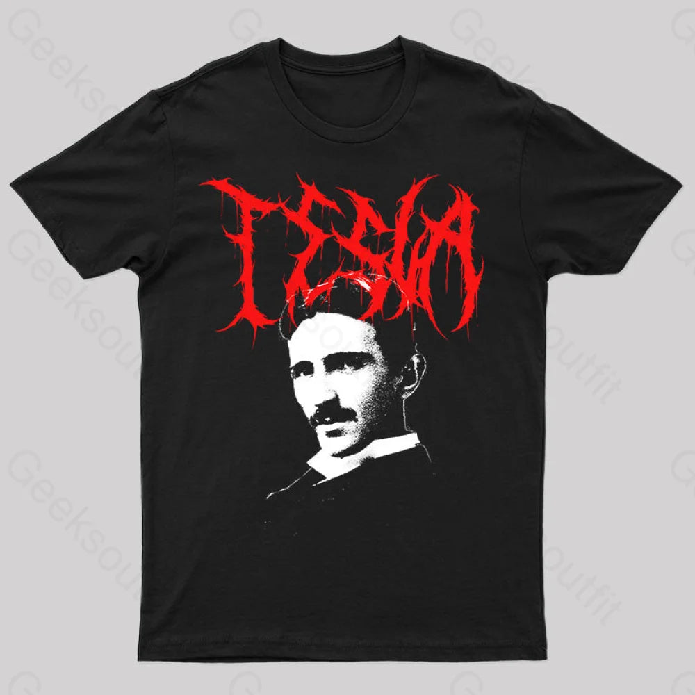 Tesla Black Metal Nerd T-Shirt