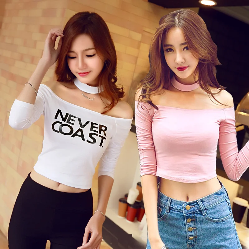 Fashion Off-The-Shoulder T-shirt AD10387