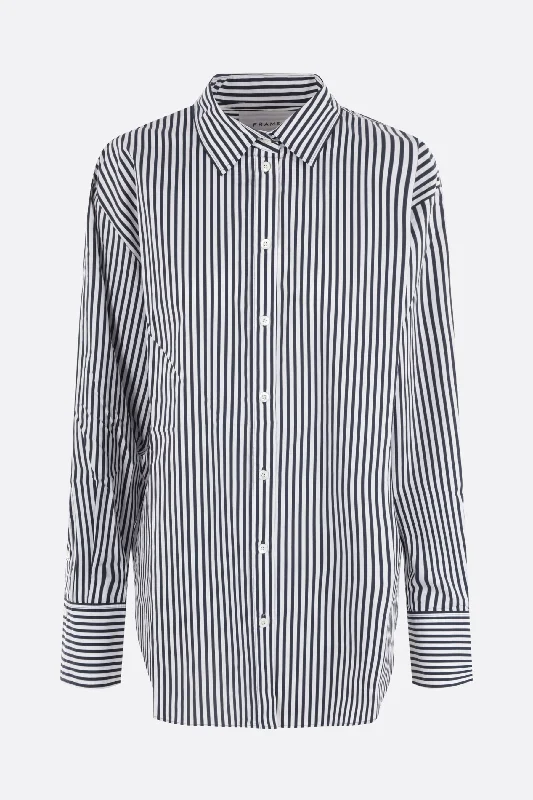 striped poplin oversize shirt