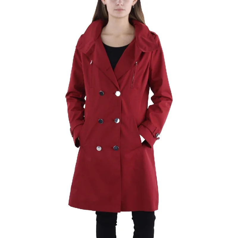 Kimi + Kai Womens Water Resistant Midi Trench Coat