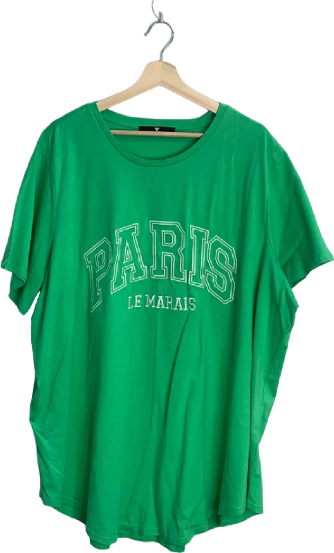 Vero Moda Green Paris Le Marais T-Shirt UK 16